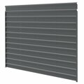 Arrow Storage Products 20ft.x9ft. Charcoal One Sided Steel Carport Enclosure ECL2009CCX1